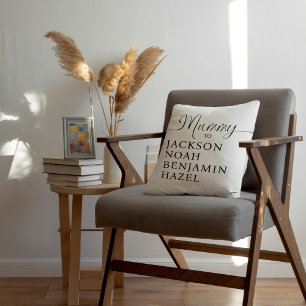 Coussin Le script de maman Les enfants personnalisés nomme