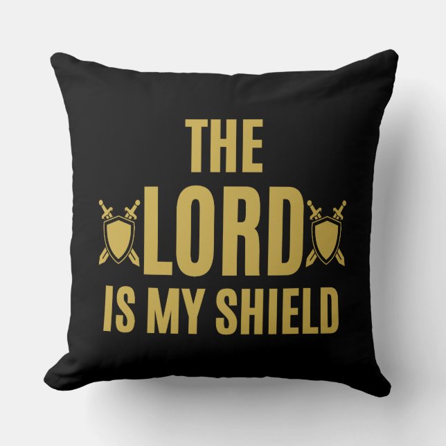 Coussin Le Seigneur Est Ma Citation Du Bouclier (Recto)