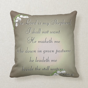 Coussin "Le Seigneur est mon berger..." Psaume 23