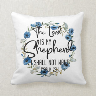 Coussin Le Seigneur est mon berger  Psaume 23:1 Bible Vers