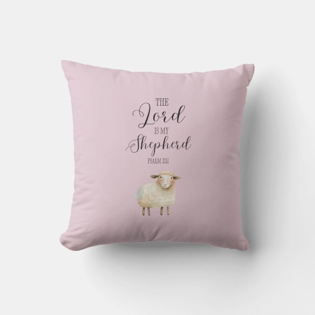 Coussin Le Seigneur Fantaisiste est mon berger Psaume 23:1 (Recto)