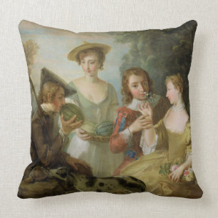 Coussin Le sens de l'odorat, c.1744-47 (huile sur la