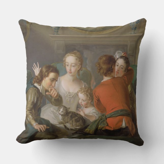 Coussin Le sens du contact, c.1744-47 (huile sur la toile) (Recto)