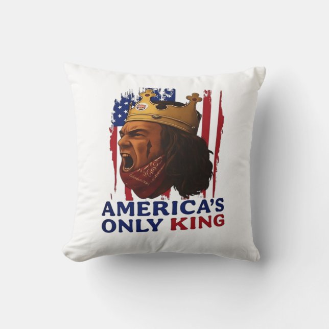 Coussin Le seul roi d'Amérique (Recto)