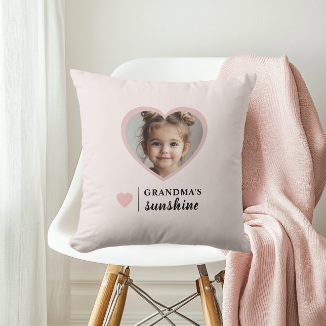 Coussin "Le soleil de grand-mère Photo personnalisée (Créateur téléchargé)