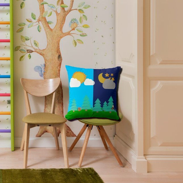 Coussin Le Soleil et la Lune dans les bois Lève l'oreiller (Créateur téléchargé)