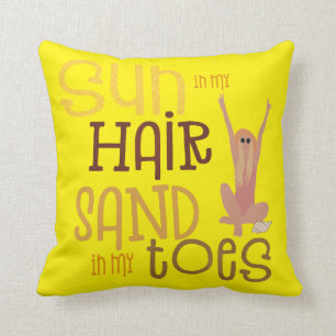 Coussin Le Soleil Trendy Dans Mon Sable De Cheveux Dans Me