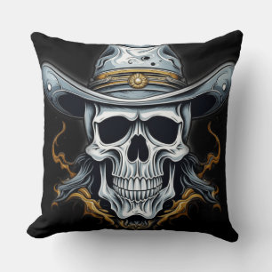 Coussin Le squelette cowboy