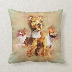 Coussin Le Staffordshire Terrier américain - Amstaff