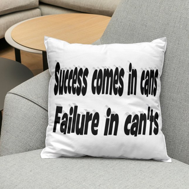 Coussin Le succès peut motiver la soumission (Créateur téléchargé)