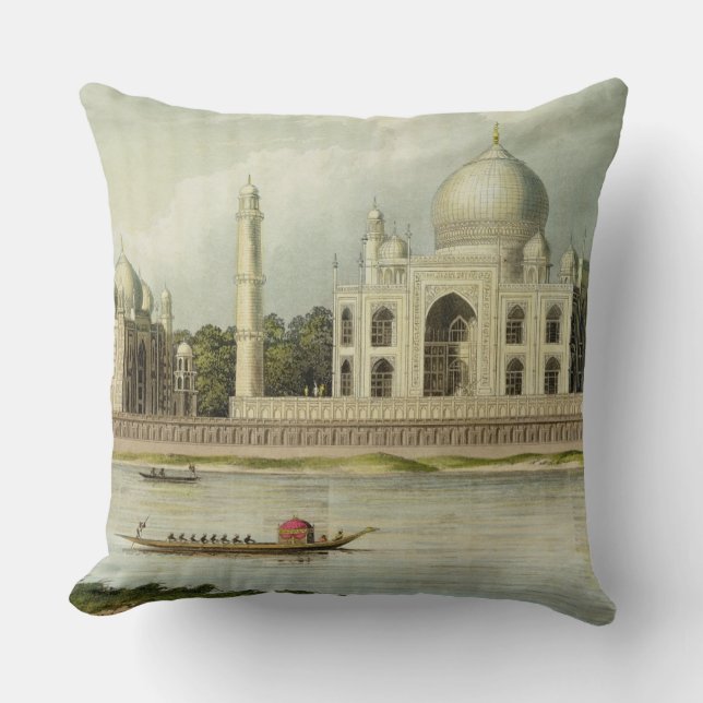 Coussin Le Taj Mahal, tombe de l'empereur Shah Jehan et (Recto)