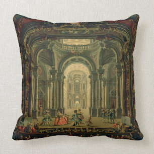 Coussin Le Teatro Reale à Turin (huile sur la toile)