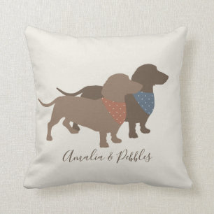 Coussin Le teckel de Minimalistic silhouette et a