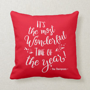 Coussin Le temps le plus merveilleux de l'année Noël