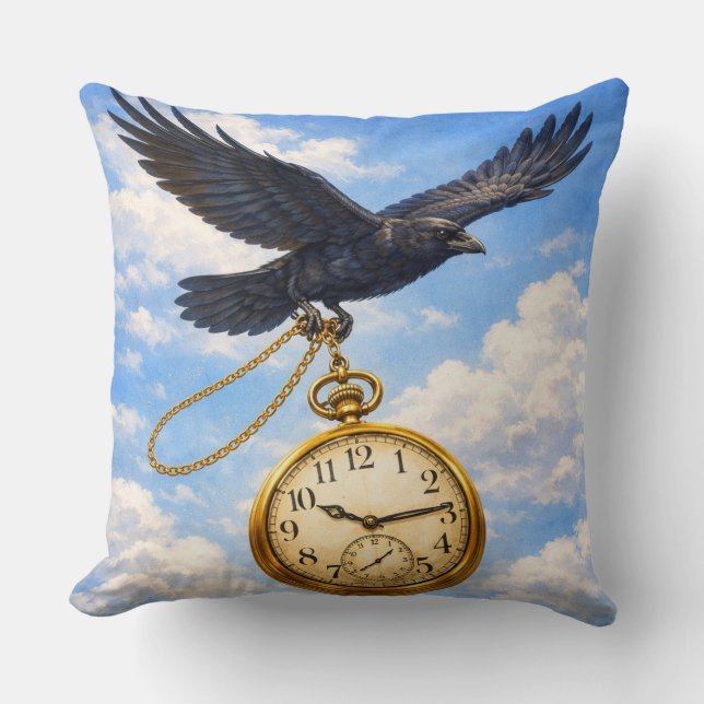 Coussin Le temps passe vite (Recto)