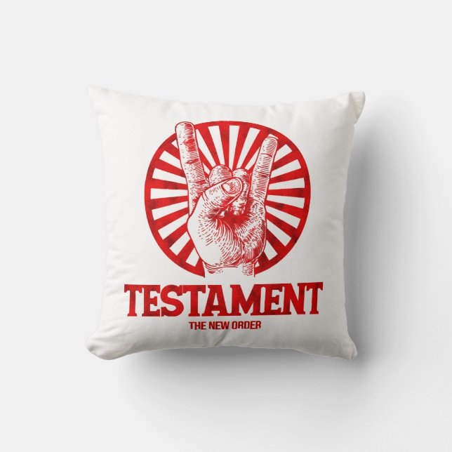 Coussin Le Testament du Nouvel Ordre (Recto)