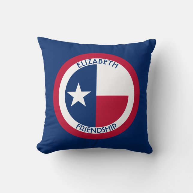 Coussin Le Texas le drapeau personnalisé par étoile (Recto)