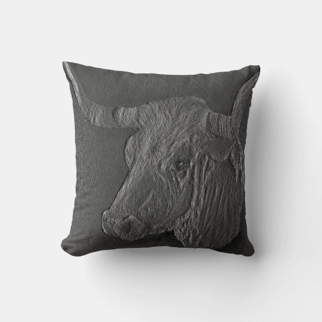 Coussin Le Texas Longhorn 4 (Recto)