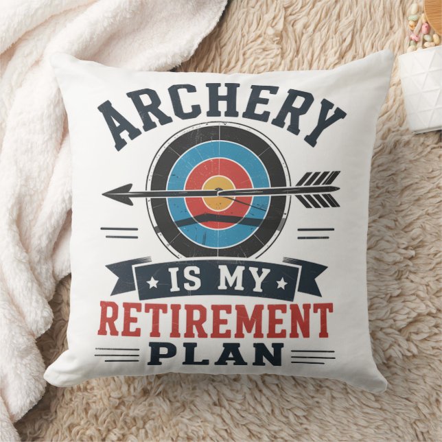 Coussin Le Tir à l'Arc Est Mon Plan De Retraite Archer (Couverture)