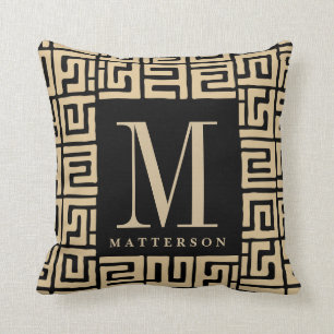 Coussin Le tissu de Kuba a inspiré le monogramme de