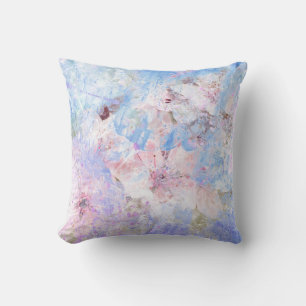 Coussin Le tissu du peintre aux fleurs de prune