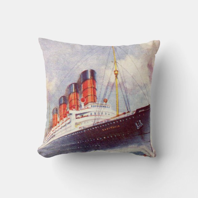 Coussin Le Titanic peu avant le naufrage de 1912 (Recto)