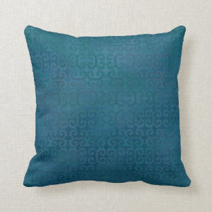 Coussin Le ton bleu vert marocain sur le ton moderne Motif