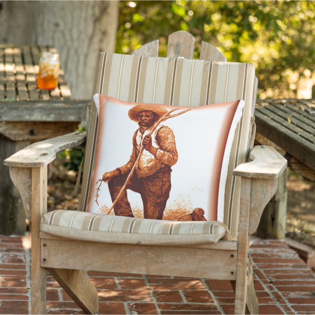 Coussin "Le Traqueur~Aborigène Australien" (Chaise)