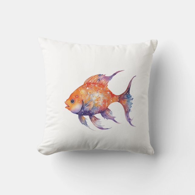 Coussin Le Très Inquiet Poisson Rouge Petit (Recto)
