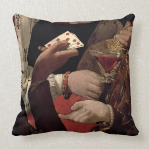 Coussin Le tricheur avec l'as des diamants, détail de
