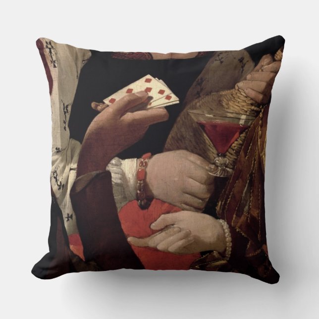 Coussin Le tricheur avec l'as des diamants, détail de (Recto)