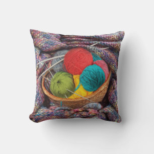 Coussin Le tricot de la grand-mère