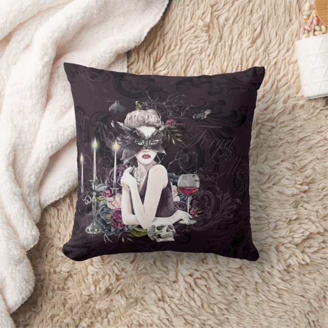 Coussin Le Vampiress | Moody Gothic Vampy Glam Pale Peau (Couverture)