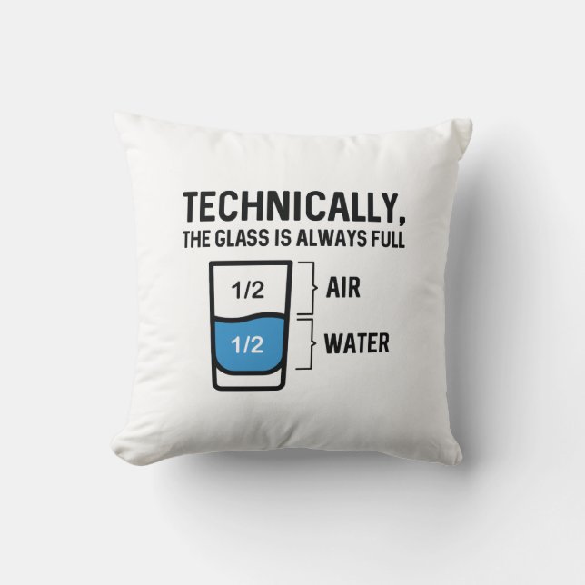 Coussin Le Verre Est Toujours Plein (Recto)