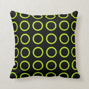 Coussin Le vert de chaux entoure le noir