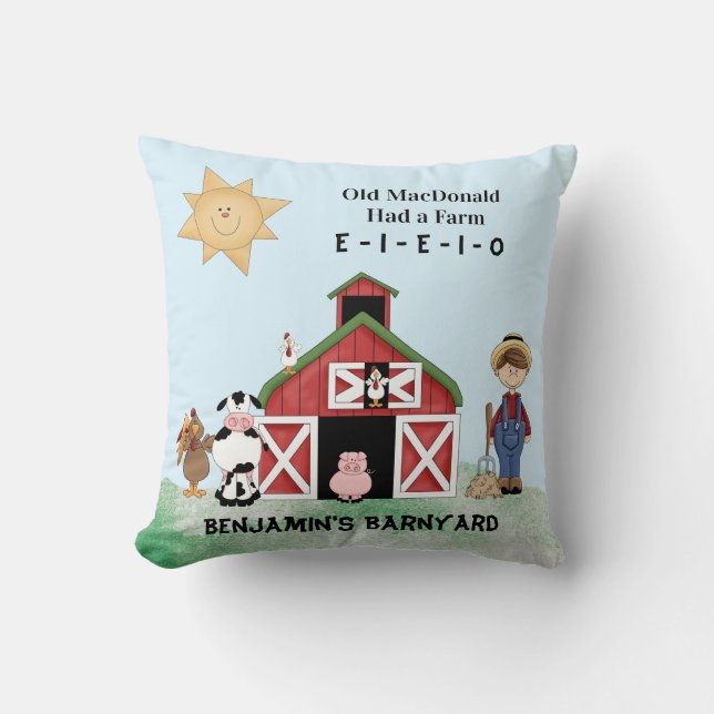 Coussin Le Vieux McDonald Avait Une Ferme (Recto)