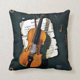 Coussin Le Vieux Violon, peinture d'art