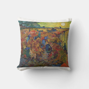 Coussin Le vignoble rouge 1888 par Vincent van Gogh
