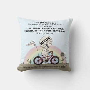 Coussin Le voyage est un cadeau