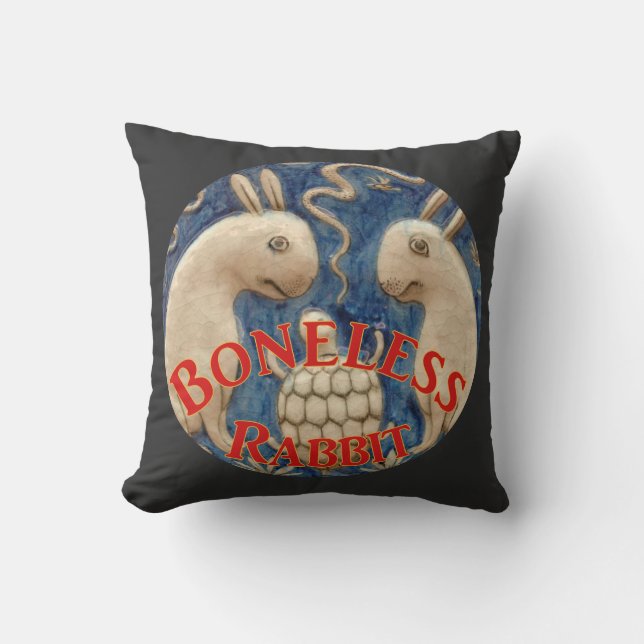 Coussin Le voyage européen du lapin désobéissant (Recto)