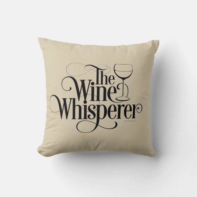 Coussin Le Whisperer de vin (Recto)
