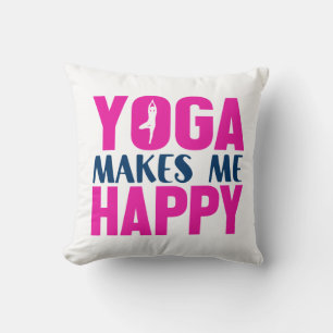 Coussin Le yoga me rend heureux     
