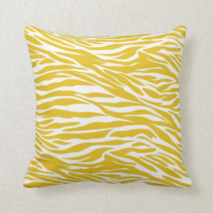 Coussin Le zèbre jaune barre le carreau