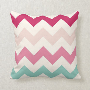 Coussin Le zigzag de chevron de ressort barre le motif de