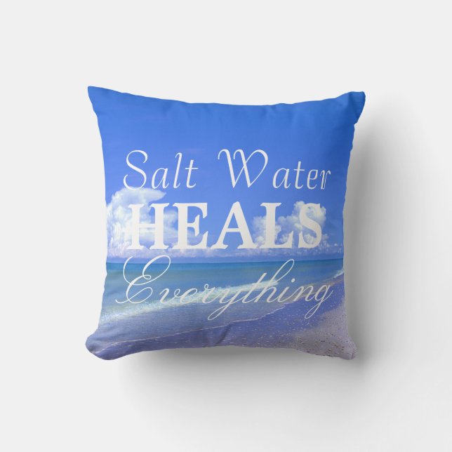 Coussin L'eau salée guérit tout (Recto)