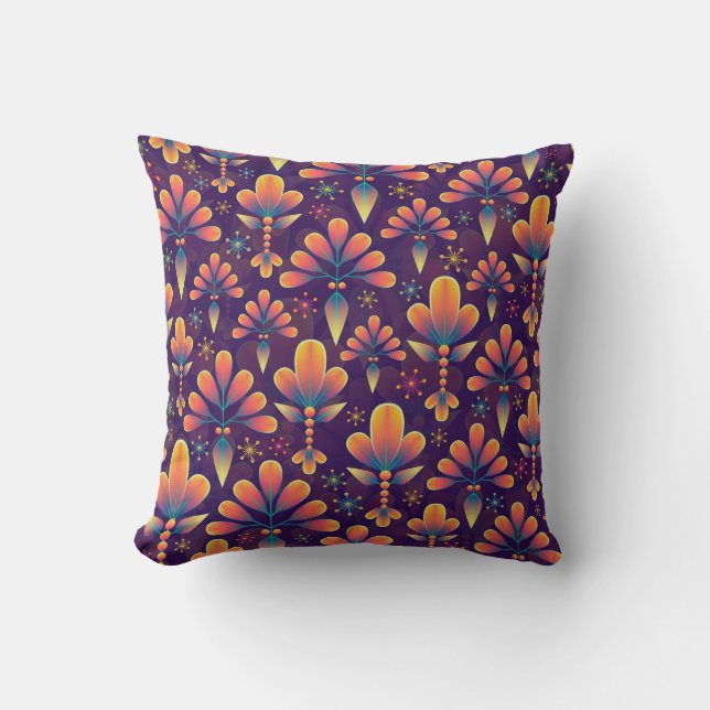 Coussin Lecteur à motif violet (Recto)