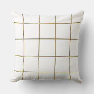 Coussin Lecteur blanc et or