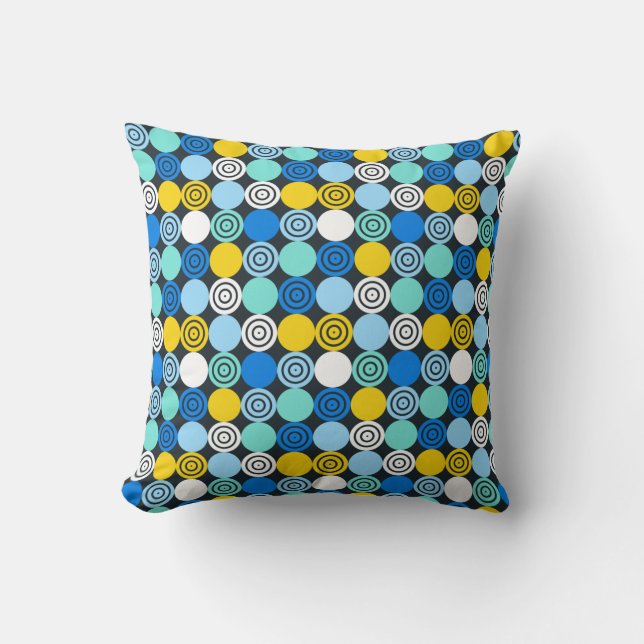 Coussin Lecteur de motif moderne, abstrait et géométrique (Recto)