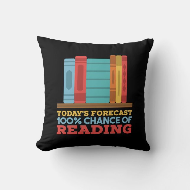 Coussin Lecture - 100% Chance de lecture livre drôle (Recto)