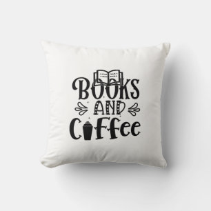 Coussin Lecture De Livres D'Art Et Café